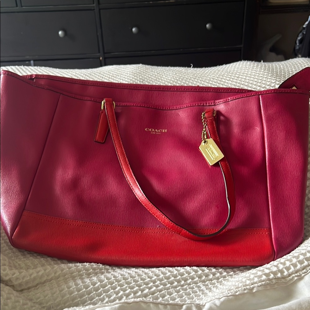 Coach Red and Pink Women's Bag